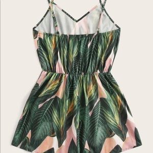 Hawaiian leaf romper